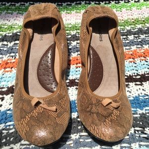 Hush Puppies ballerina wedge Size 8